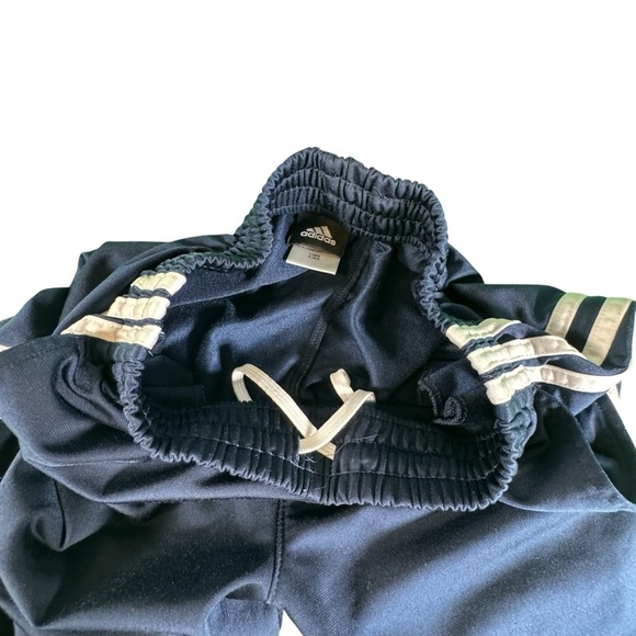 Adidas Youth Track Pants Navy Blue White 3-Stripes Size L 14/16 Athletic Fit - Picture 7 of 11